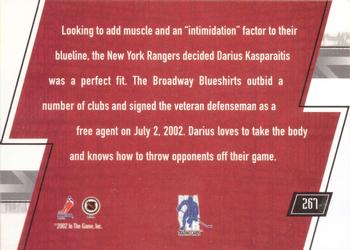 2002-03 Be a Player Memorabilia #267 Darius Kasparaitis Back