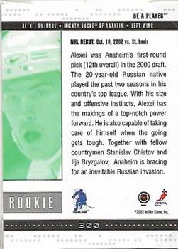 2002-03 Be a Player Memorabilia #300 Alexei Smirnov Back