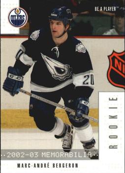 2002-03 Be a Player Memorabilia #316 Marc-Andre Bergeron Front