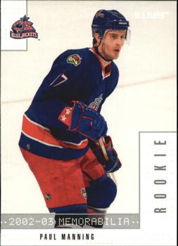 2002-03 Be a Player Memorabilia #341 Paul Manning Front