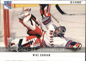 2002-03 Be a Player Memorabilia #391 Mike Dunham Front