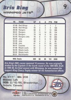 2002-03 Fleer Throwbacks #9 Kris King Back
