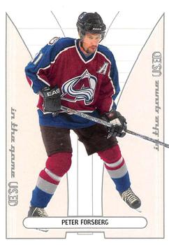 2002-03 In The Game Used #116 Peter Forsberg Front