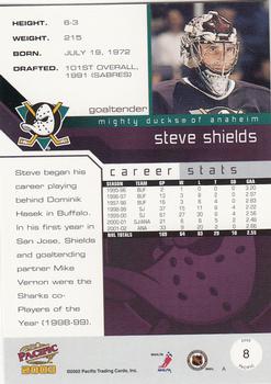 2002-03 Pacific #8 Steve Shields Back