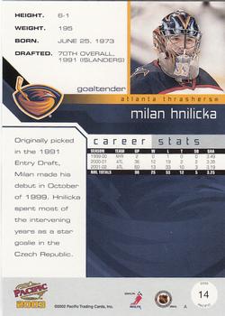 2002-03 Pacific #14 Milan Hnilicka Back