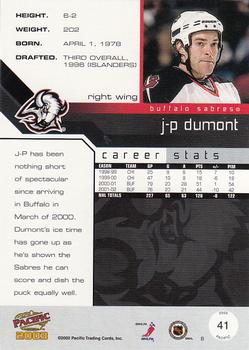2002-03 Pacific #41 J.P. Dumont Back