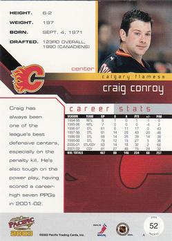 2002-03 Pacific #52 Craig Conroy Back
