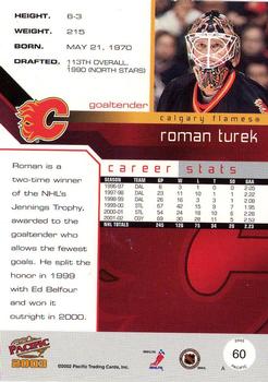 2002-03 Pacific #60 Roman Turek Back