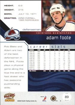2002-03 Pacific #89 Adam Foote Back