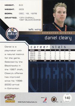 2002-03 Pacific #140 Daniel Cleary Back