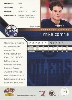 2002-03 Pacific #141 Mike Comrie Back