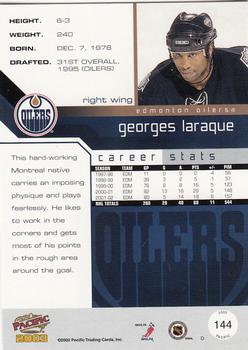 2002-03 Pacific #144 Georges Laraque Back