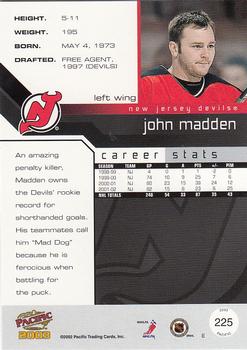 2002-03 Pacific #225 John Madden Back