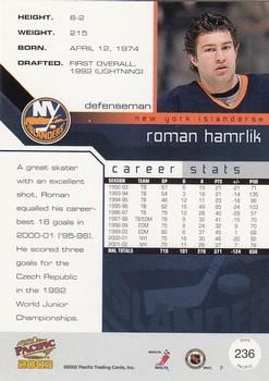 2002-03 Pacific #236 Roman Hamrlik Back
