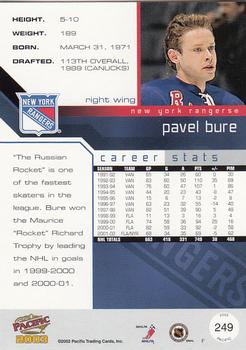 2002-03 Pacific #249 Pavel Bure Back