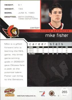 2002-03 Pacific #265 Mike Fisher Back