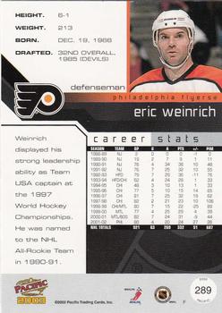 2002-03 Pacific #289 Eric Weinrich Back