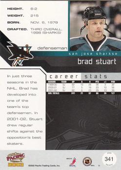 2002-03 Pacific #341 Brad Stuart Back