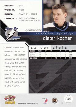 2002-03 Pacific #349 Dieter Kochan Back