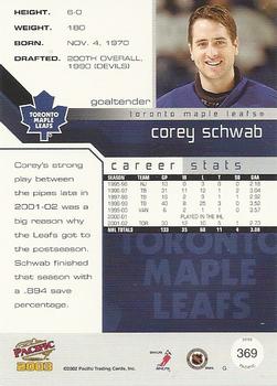 2002-03 Pacific #369 Corey Schwab Back