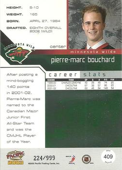2002-03 Pacific #409 Pierre-Marc Bouchard Back