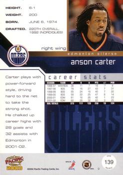 2002-03 Pacific #139 Anson Carter Back