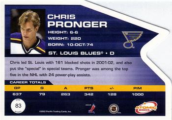 2002-03 Pacific Atomic #83 Chris Pronger Back