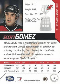 2002-03 Pacific Calder #5 Scott Gomez Back
