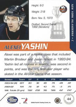 2002-03 Pacific Calder #44 Alexei Yashin Back