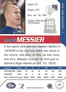 2002-03 Pacific Calder #47 Mark Messier Back
