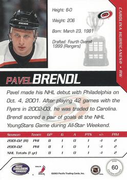 2002-03 Pacific Calder #60 Pavel Brendl Back