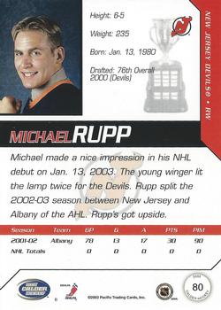 2002-03 Pacific Calder #80 Michael Rupp Back