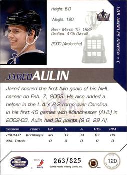 2002-03 Pacific Calder #120 Jared Aulin Back