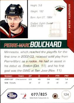 2002-03 Pacific Calder #124 Pierre-Marc Bouchard Back