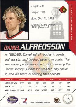 2002-03 Pacific Calder #13 Daniel Alfredsson Back