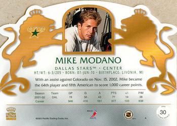 2002-03 Pacific Crown Royale #30 Mike Modano Back