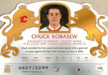 2002-03 Pacific Crown Royale #106 Chuck Kobasew Back