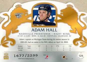 2002-03 Pacific Crown Royale #124 Adam Hall Back