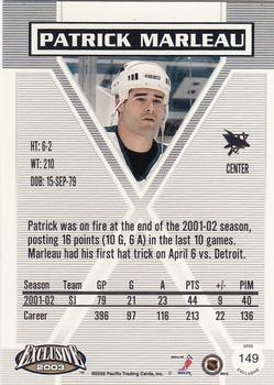 2002-03 Pacific Exclusive #149 Patrick Marleau Back