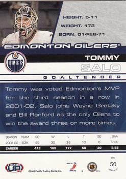 2002-03 Pacific Heads Up #50 Tommy Salo Back