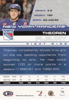 2002-03 Pacific Heads Up #79 Theoren Fleury Back