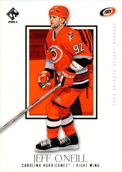 2002-03 Pacific Private Stock Reserve #18 Jeff O'Neill Front