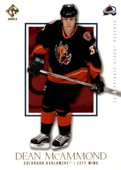 2002-03 Pacific Private Stock Reserve #26 Dean McAmmond Front