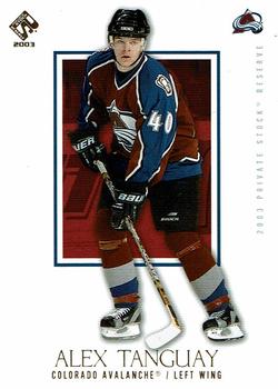 2002-03 Pacific Private Stock Reserve #28 Alex Tanguay Front