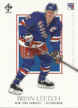 2002-03 Pacific Private Stock Reserve #68 Brian Leetch Front