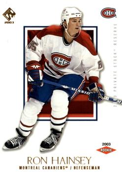 2002-03 Pacific Private Stock Reserve #168 Ron Hainsey Front