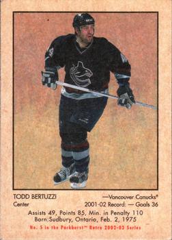2002-03 Parkhurst Retro #5 Todd Bertuzzi Front