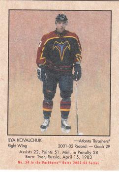 2002-03 Parkhurst Retro #54 Ilya Kovalchuk Front