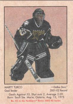 2002-03 Parkhurst Retro #82 Marty Turco Front