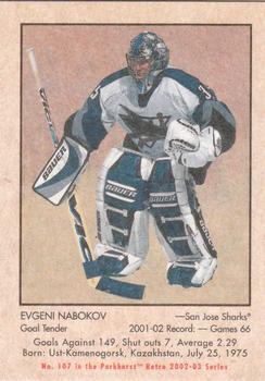 2002-03 Parkhurst Retro #107 Evgeni Nabokov Front